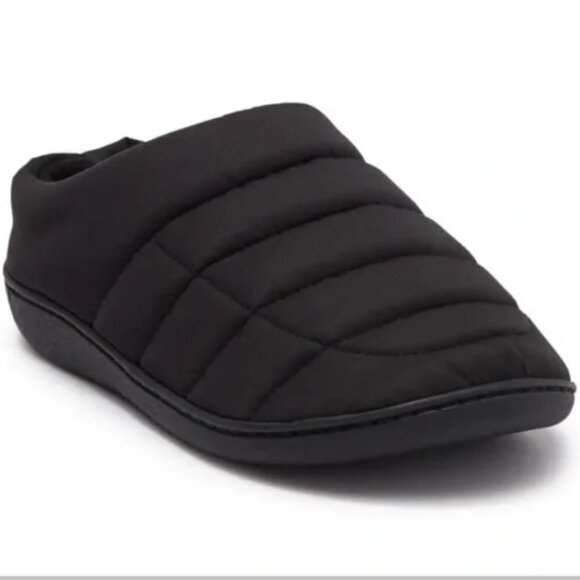 Abound Black Mr. Union Puffer Slipper Small 7/8 Quilted Nylon NWT - Picture 1 of 8